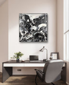 Personalisierte Auftragskunst und Gemälde: schwarzwei-bild-100-x-100-cm-schwung – Kategorie: Originalgemälde – Hersteller: 