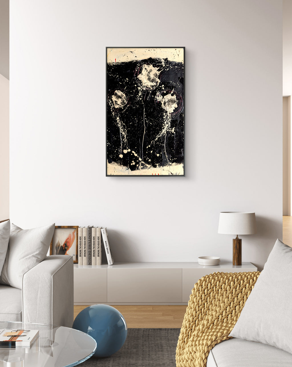 Schwarz Beige - Blütensinfonie