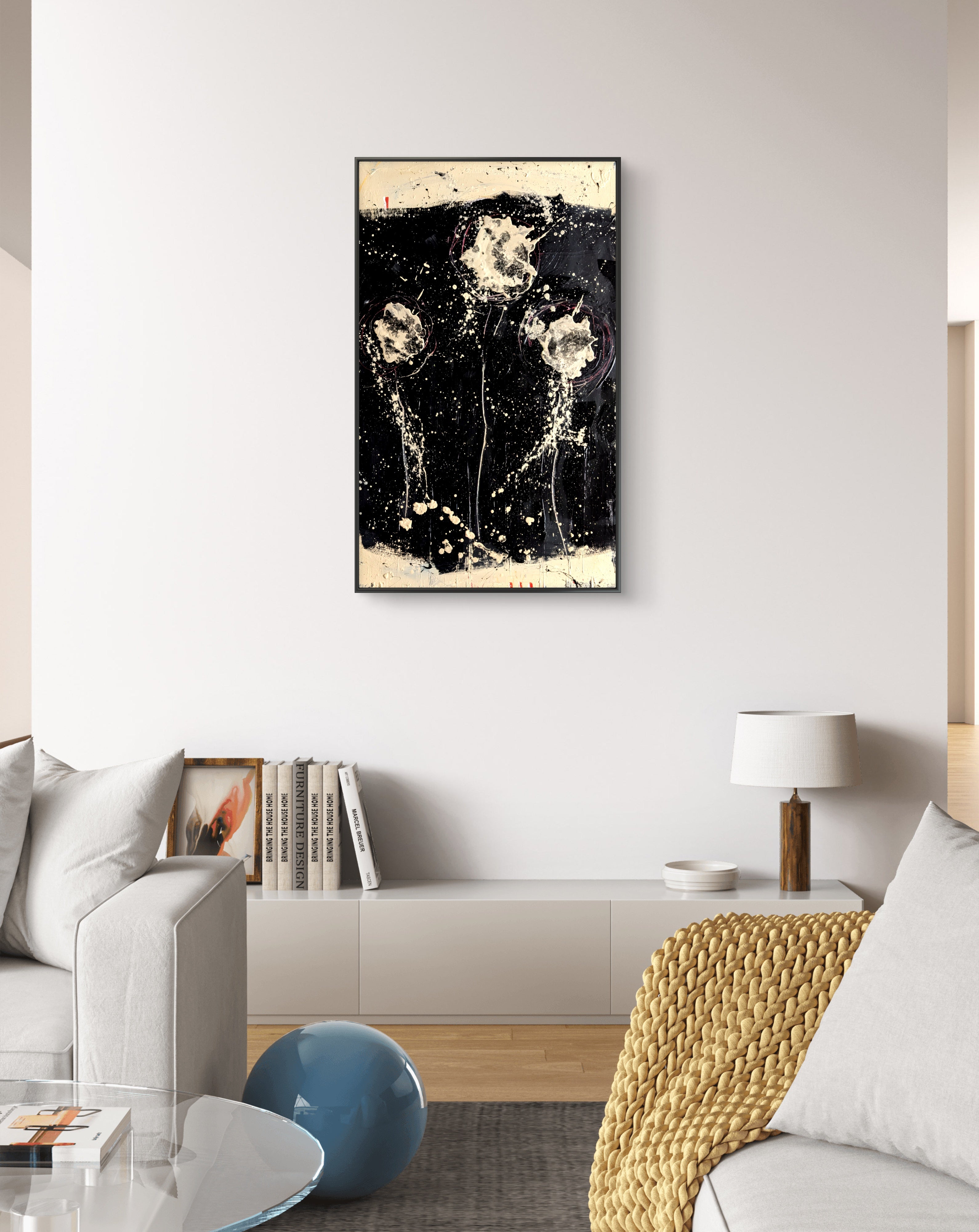 Schwarz Beige - Blütensinfonie