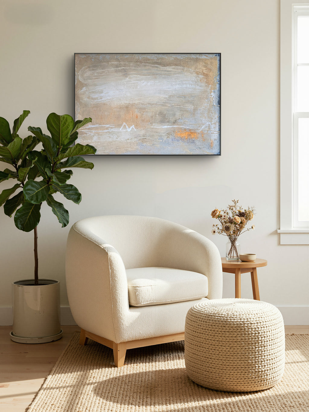 Bild in beige ✦ International ausgestelltes Unikat (Singulart-Kollektion)