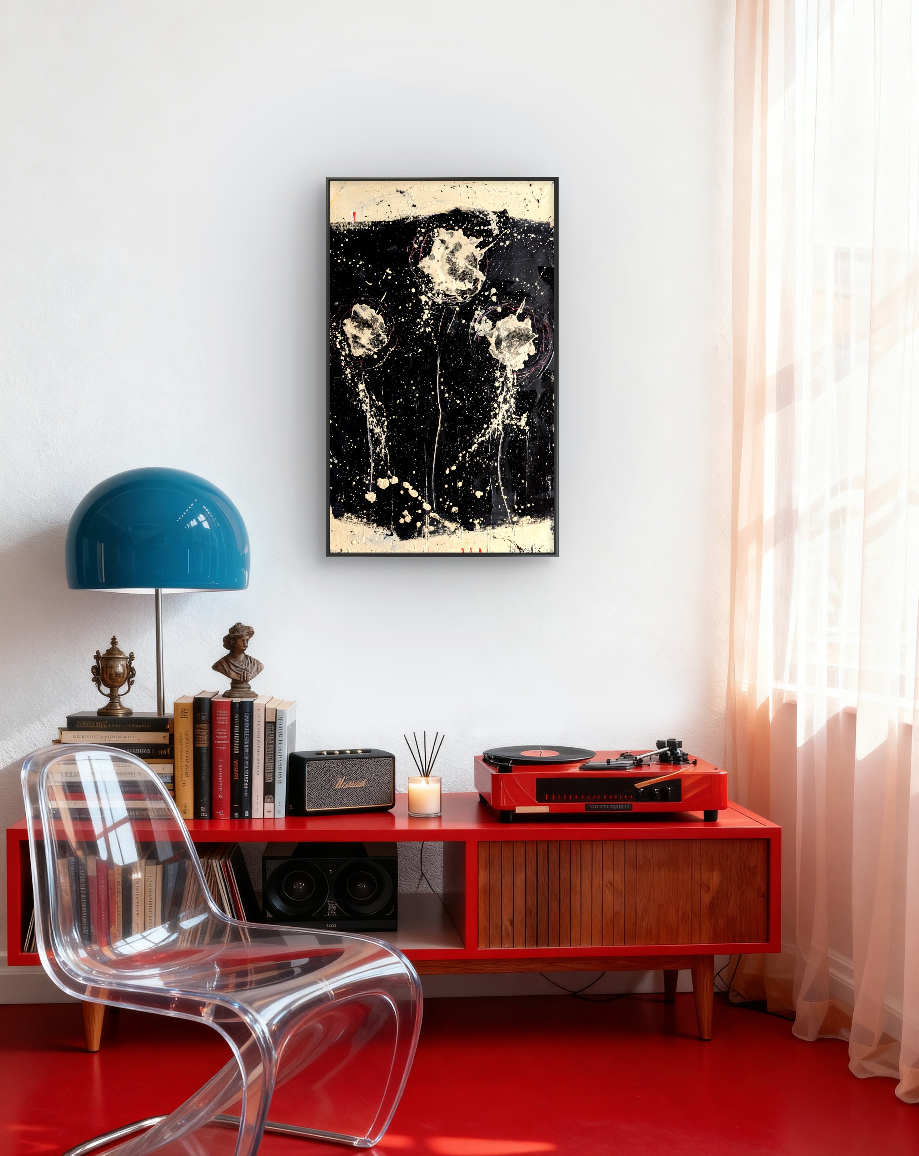 Schwarz Beige - Blütensinfonie