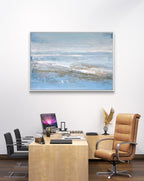 Nordseestrand - blaues Bild - 160 x 120 cm