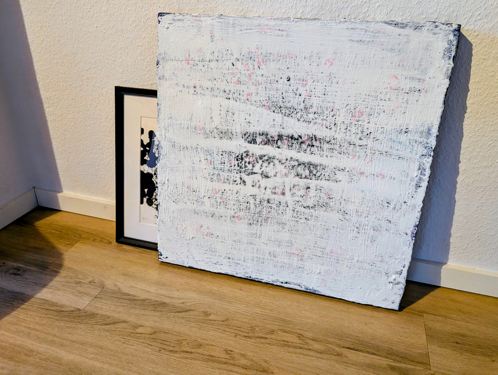 Weisses Bild 60 x 60 cm Blaue Stunde