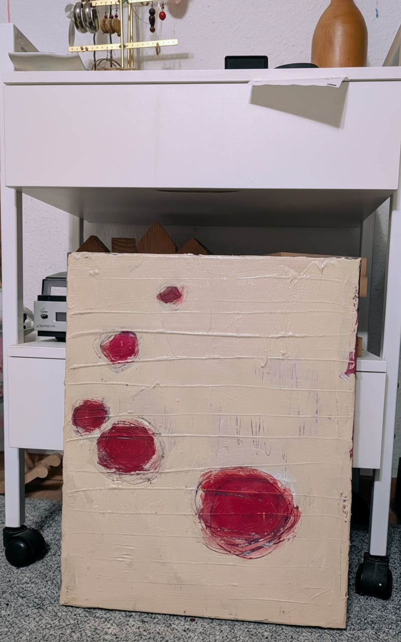 Nachhause kommen - beige rot