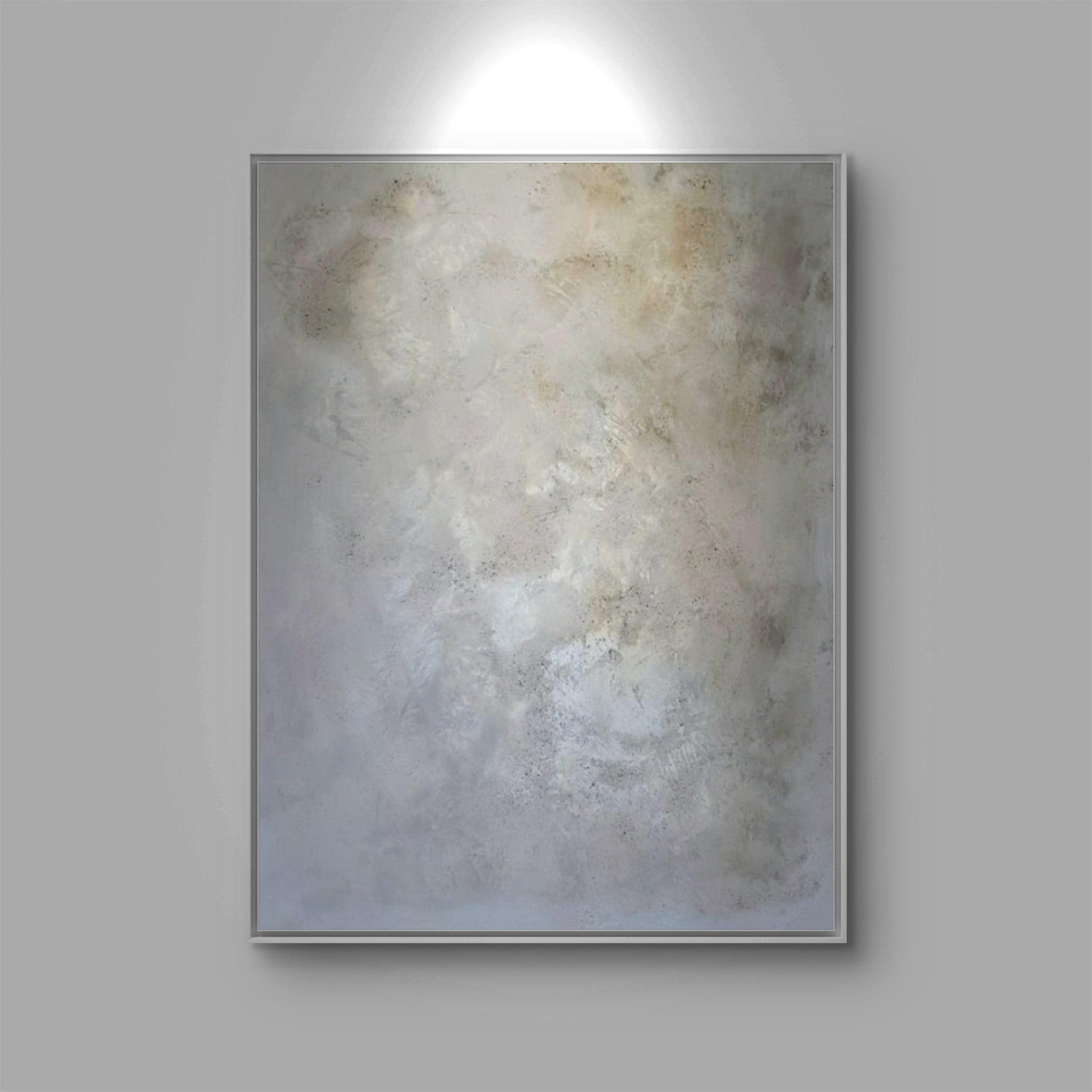 Spurensuche - Bild in Beige – modernes Leinwandbild, Detailansicht Motiv 1.0. Ihr Unikat: Natürlichkeit und Tiefe in sanften Farben

Dieses Kunstwerk verbindet Beige-, Grau- und Erdtöne zu einer ruh