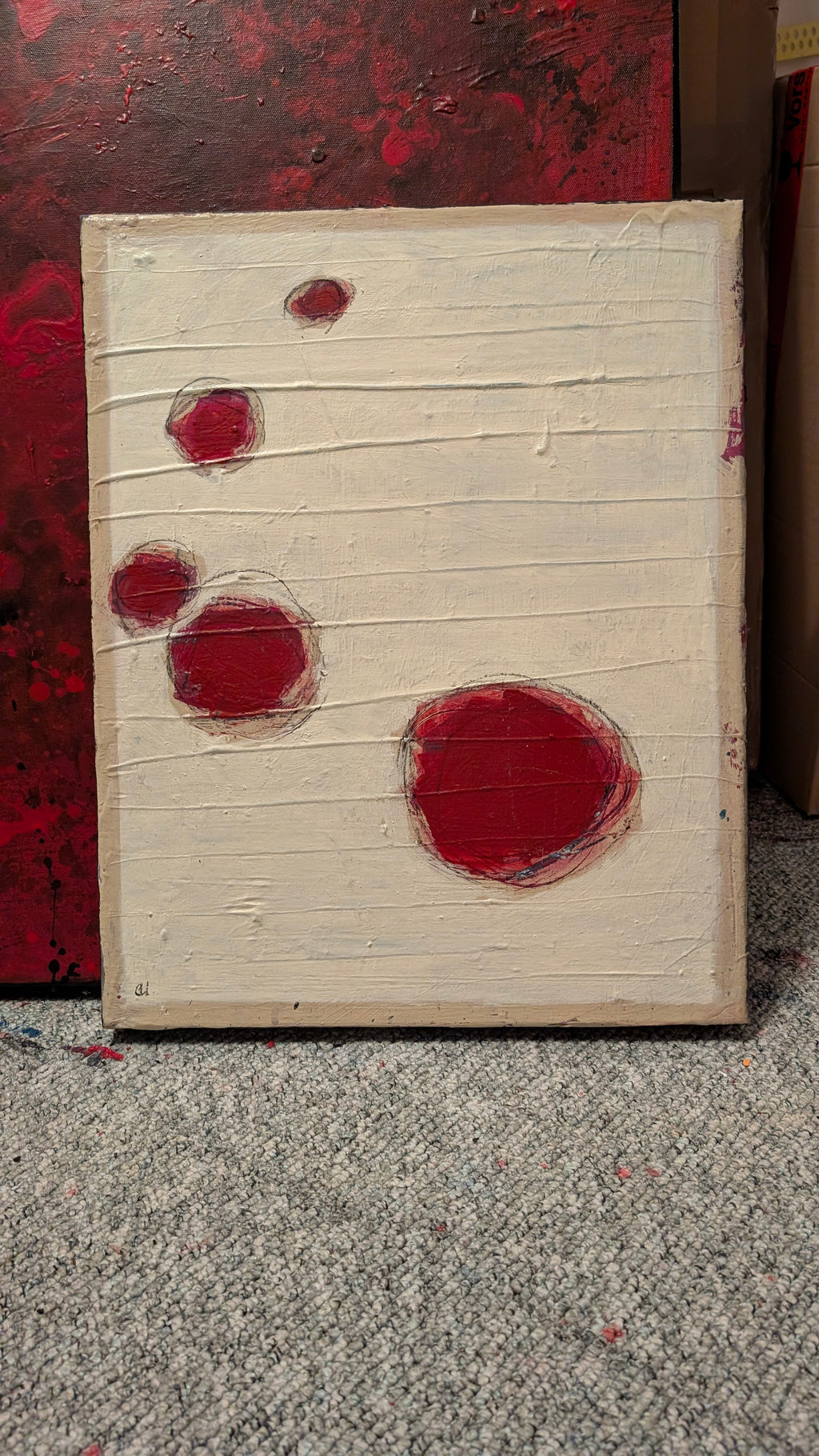 Nachhause kommen - beige rot