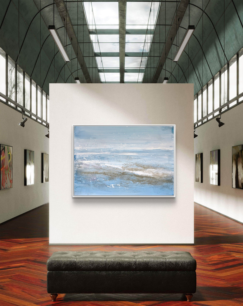 Nordseestrand - blaues Bild - 160 x 120 cm