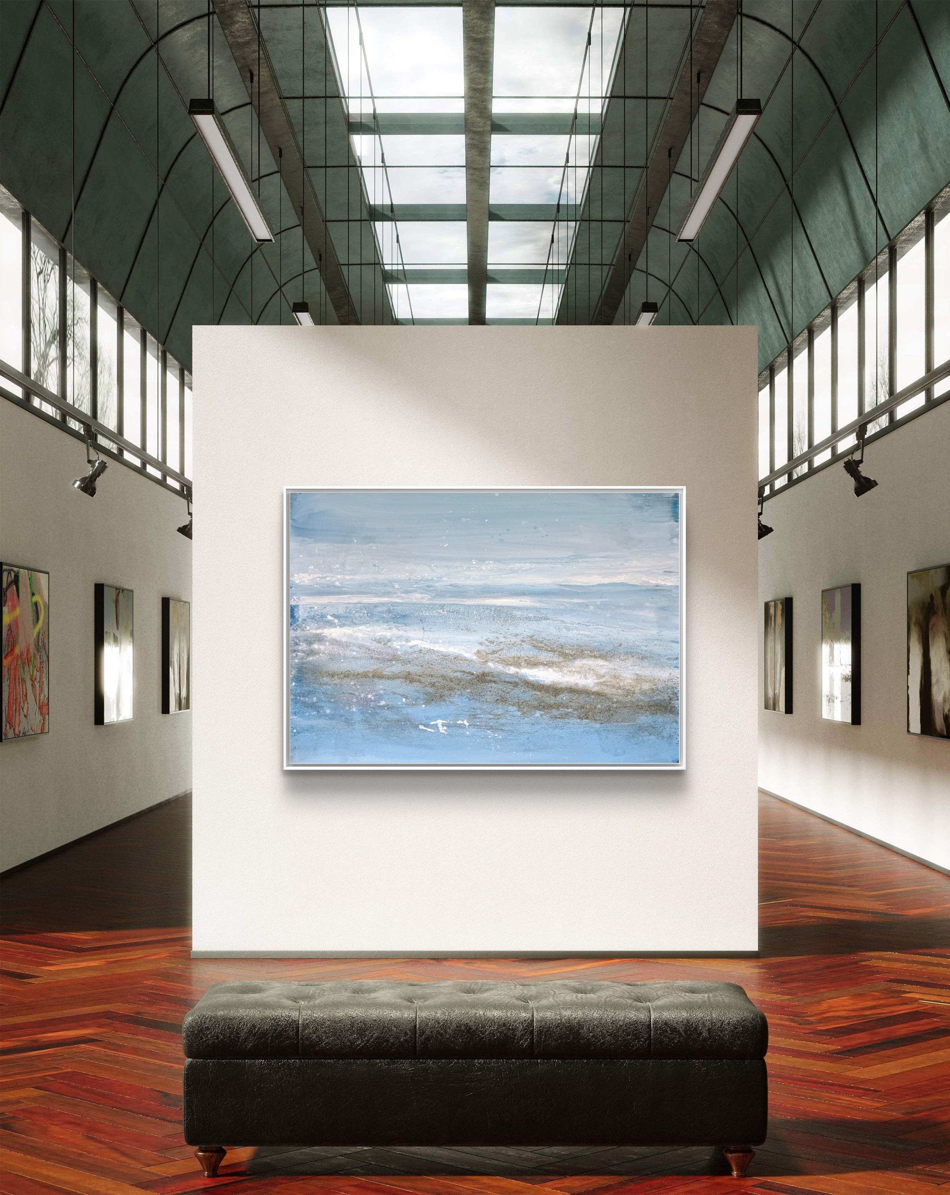 Nordseestrand - blaues Bild - 160 x 120 cm