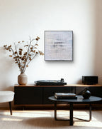 Weisses Bild 60 x 60 cm Blaue Stunde