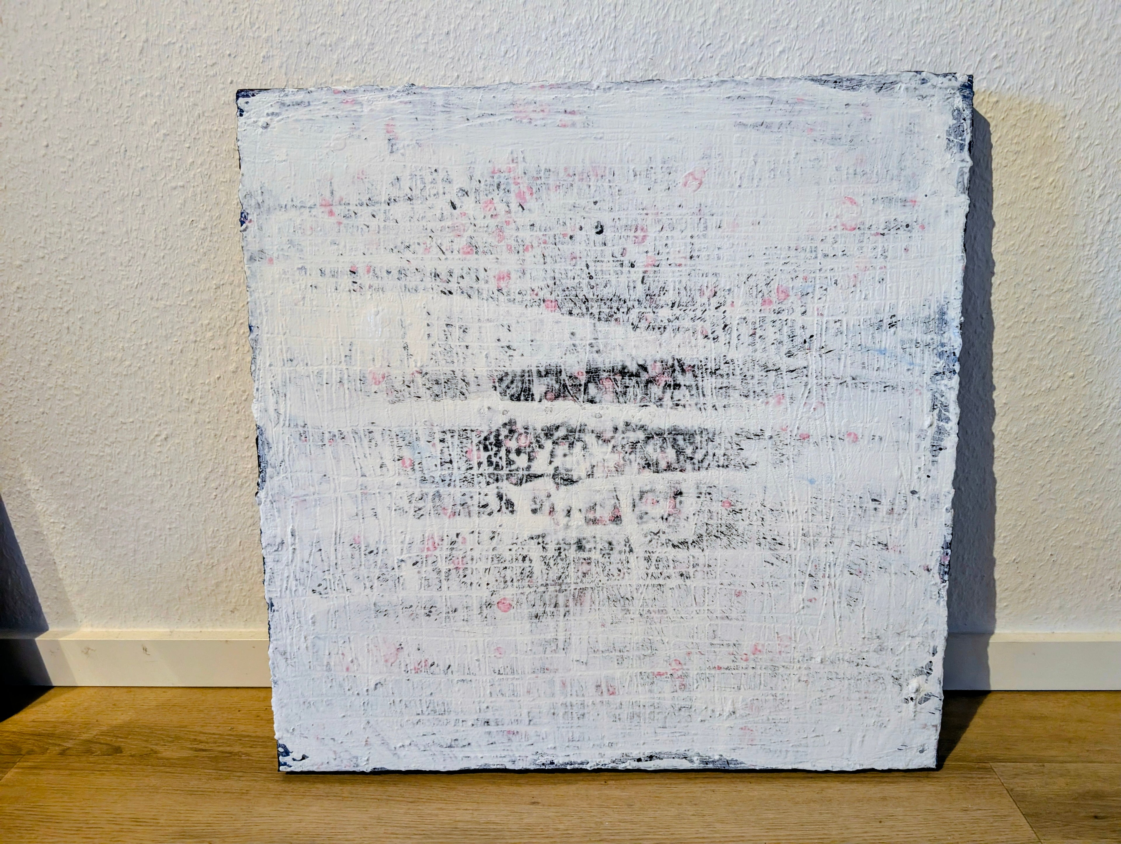 Weisses Bild 60 x 60 cm Blaue Stunde