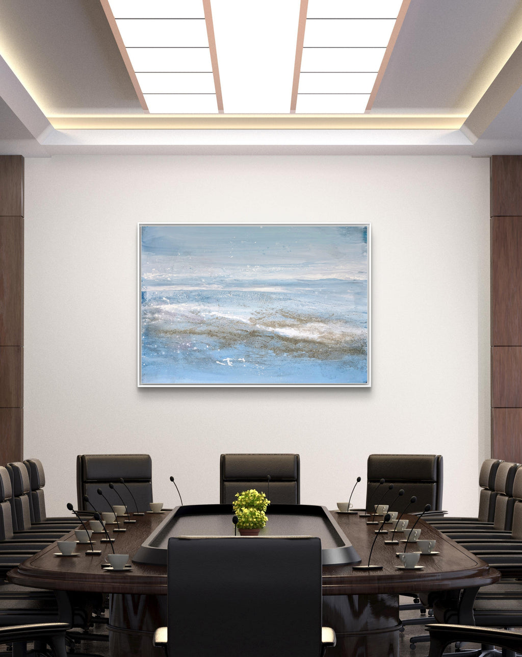 Nordseestrand - blaues Bild - 160 x 120 cm