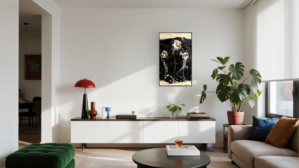 Schwarz Beige - Blütensinfonie