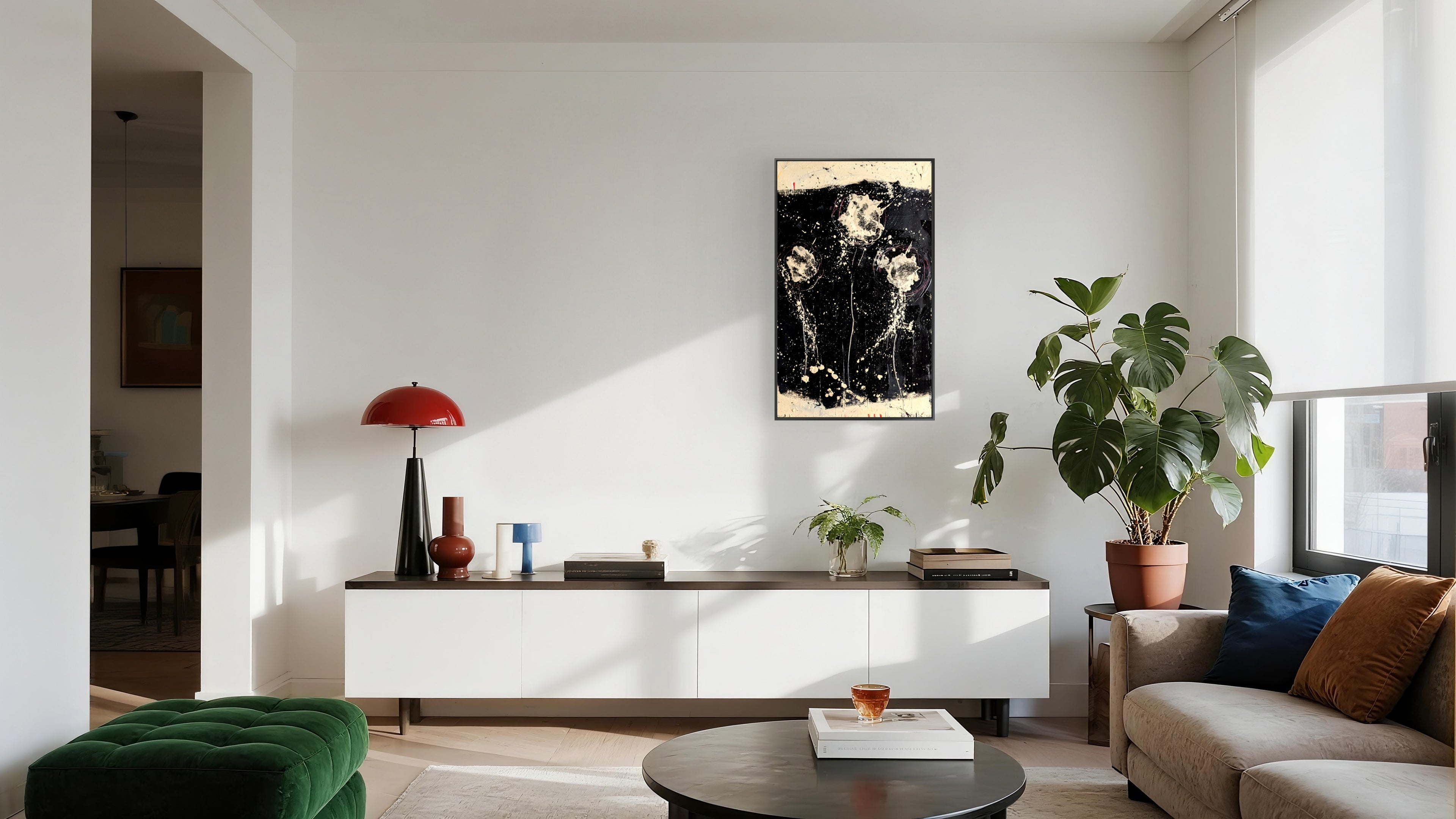 Schwarz Beige - Blütensinfonie