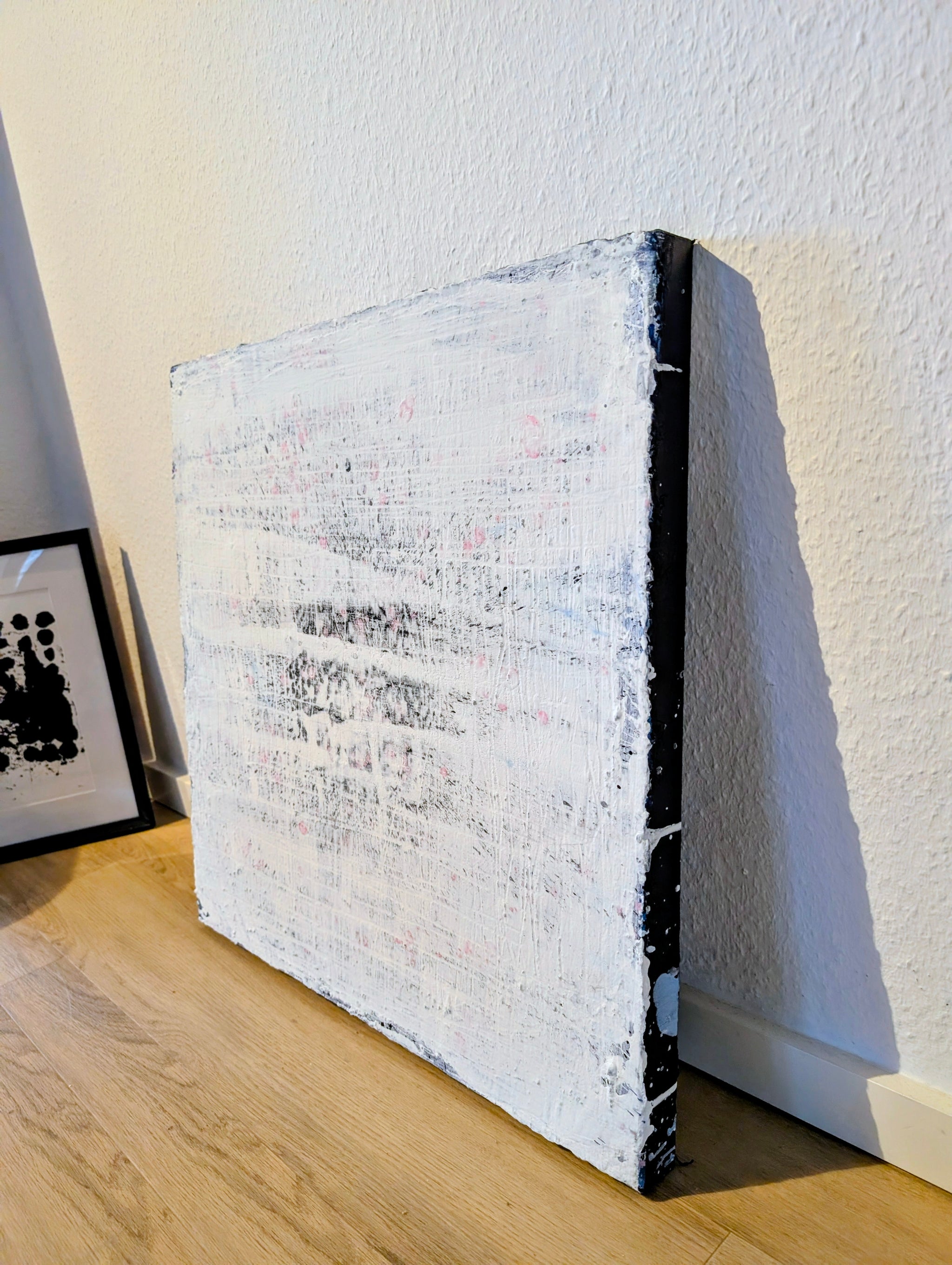 Weisses Bild 60 x 60 cm Blaue Stunde – sofort versandbereites Leinwandbild in nan, großes Kunstwerk für moderne Wohnräume