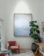 großes weißes Bild Serie Tagesschnuppen II von II – XXL Kunstwerk als Blickfang im Wohnraum