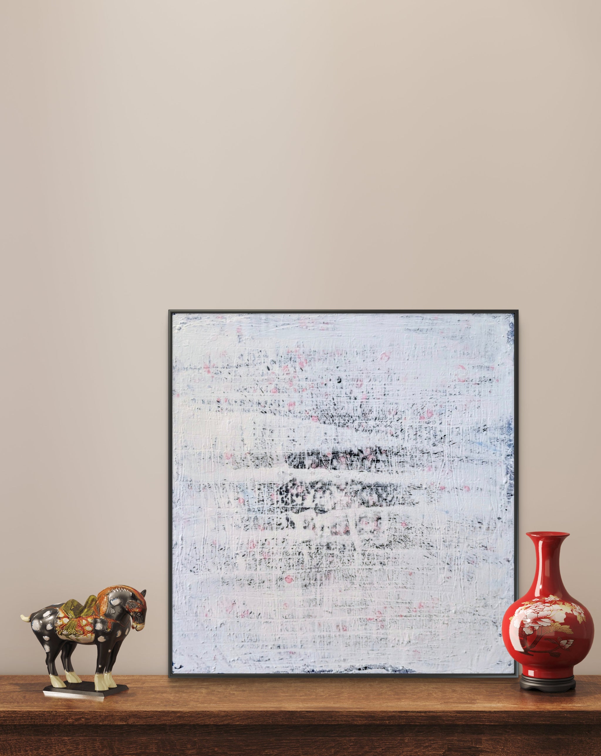 Weisses Bild 60 x 60 cm Blaue Stunde nan cm – sofort verfügbares Wandbild in nan, Seitenansicht als Statement Kunst im Esszimmer oder Flur
