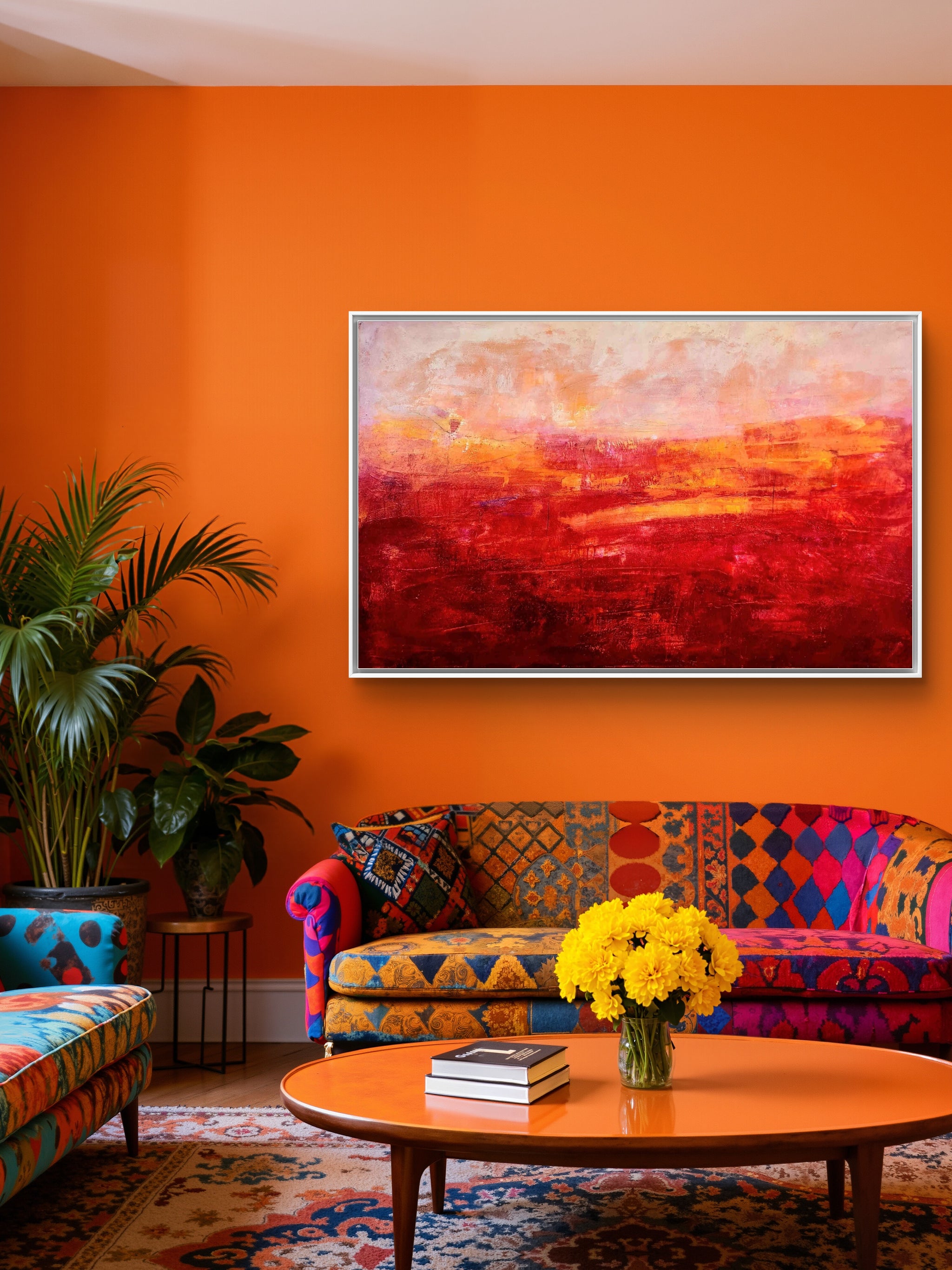 ✦ Rotes Großformat – Kuratiert von Galerie artvergnuegen 200x135cm