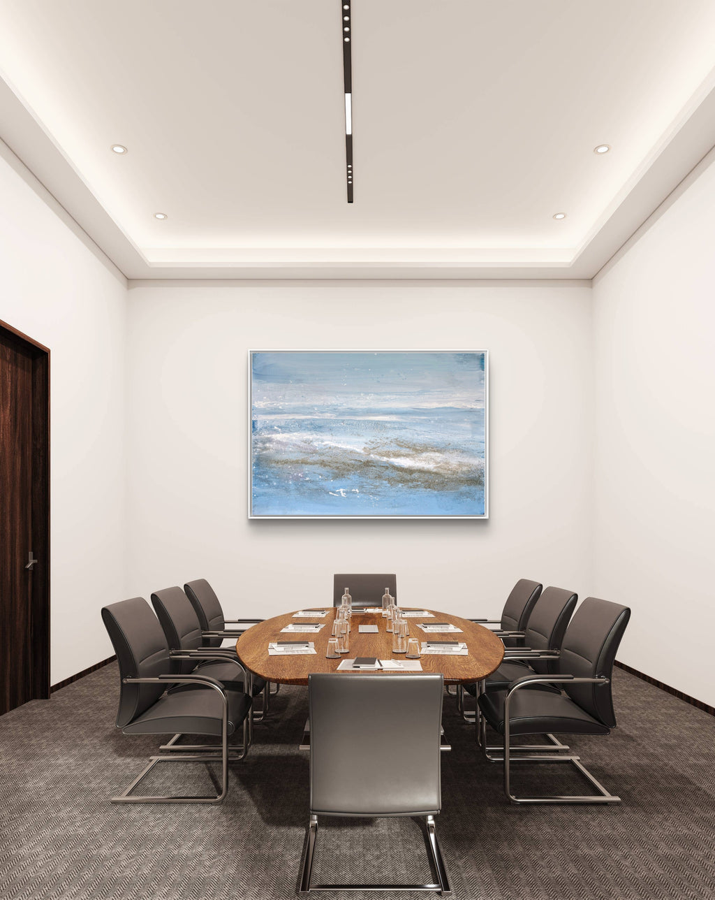 Nordseestrand - blaues Bild - 160 x 120 cm