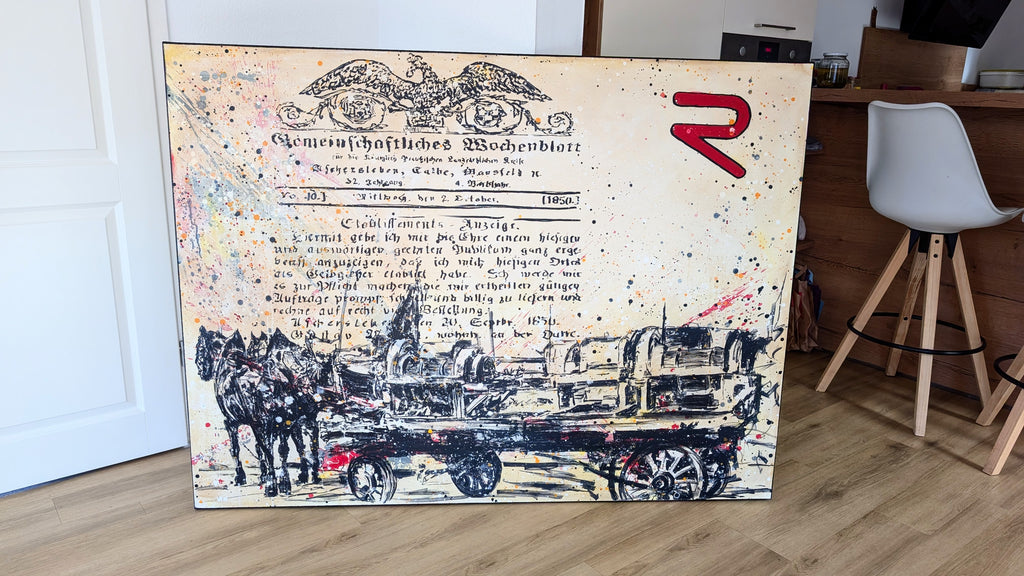 Kunst für Unternehmen - Schwungvoll mit Logo