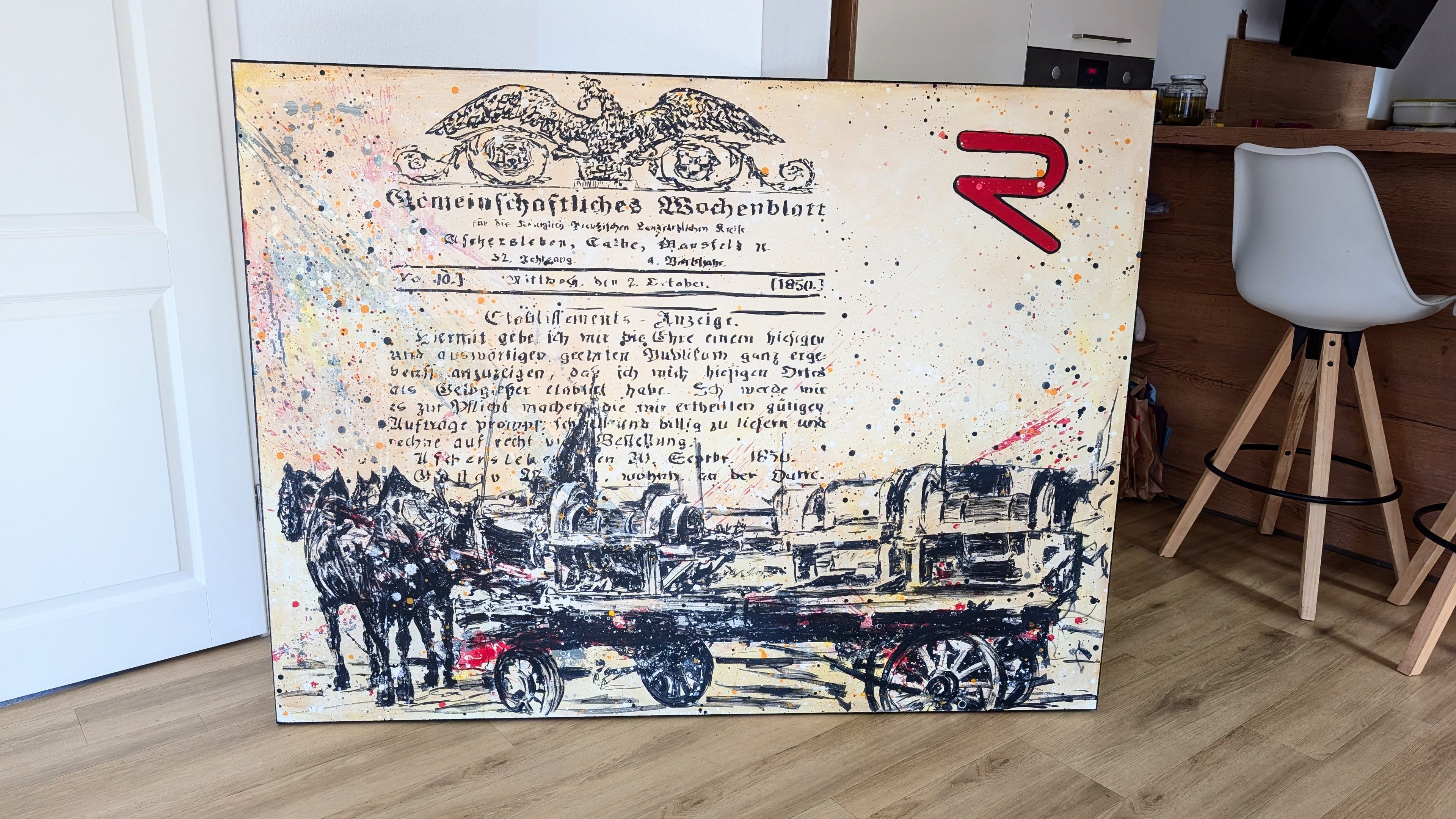 Kunst für Unternehmen - Schwungvoll mit Logo