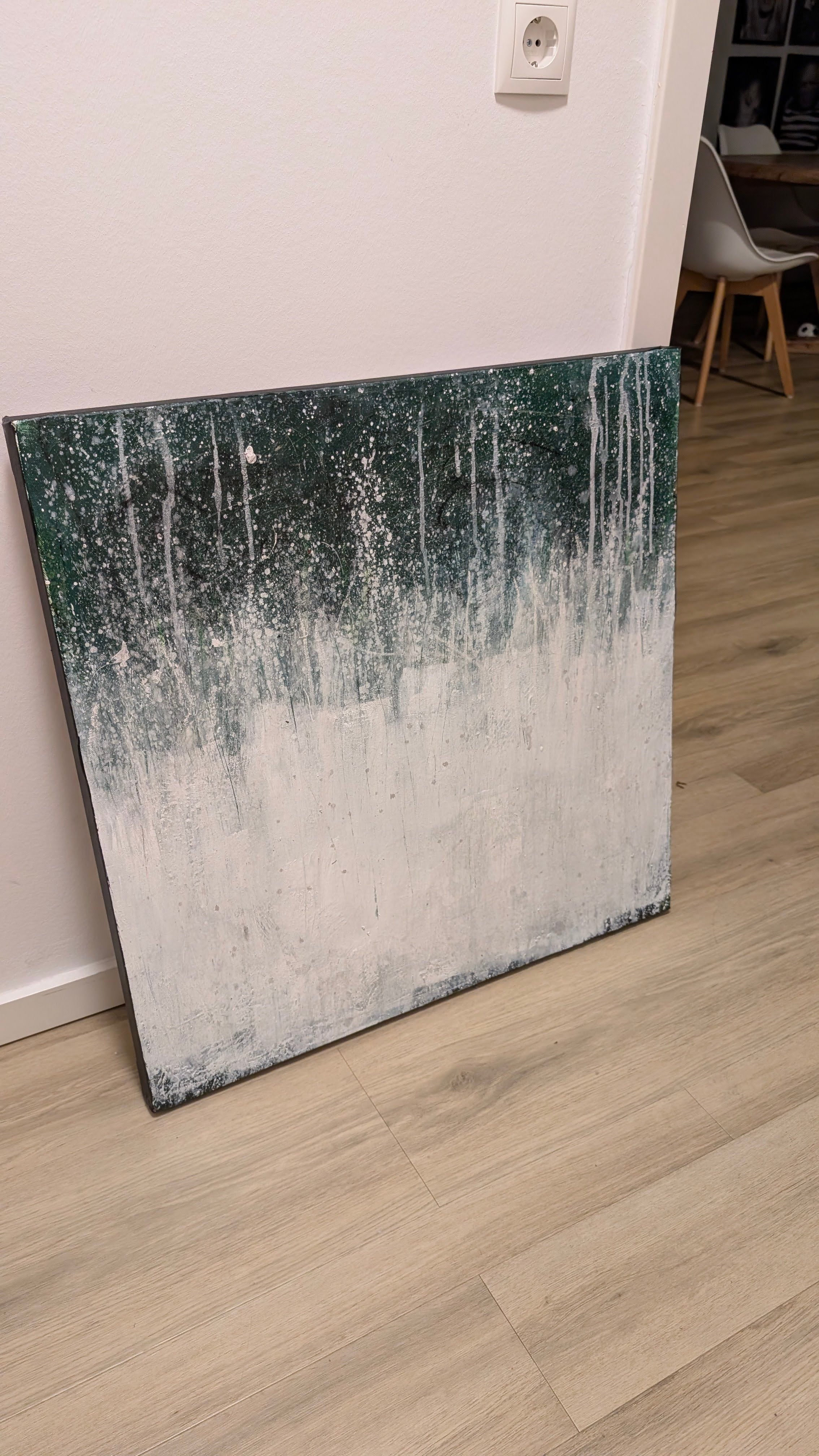 Bilder Duo in grün weiss und schwarz