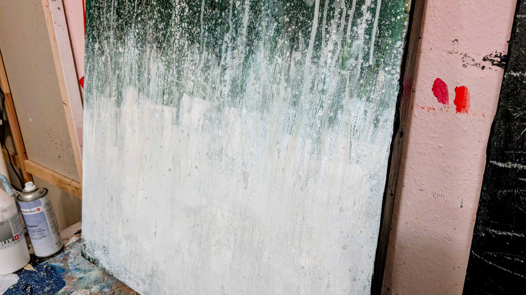 Bilder Duo in grün weiss und schwarz