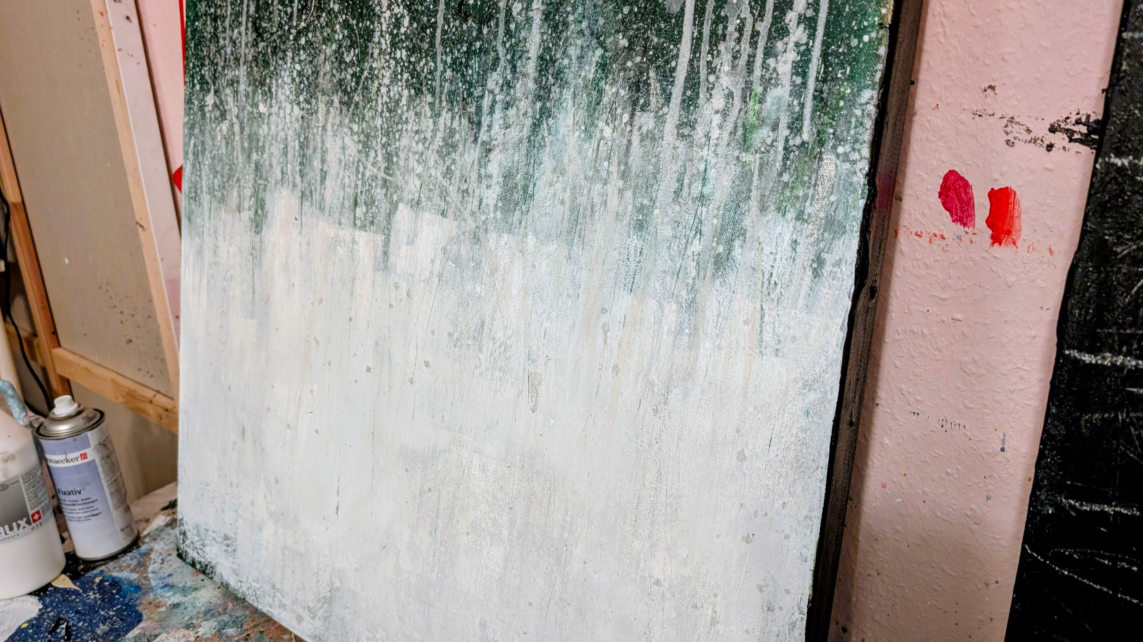 Bilder Duo in grün weiss und schwarz