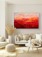 Freies Spiel ✦ Rotes Großformat – Kuratiert von Galerie artvergnuegen 200x135cm