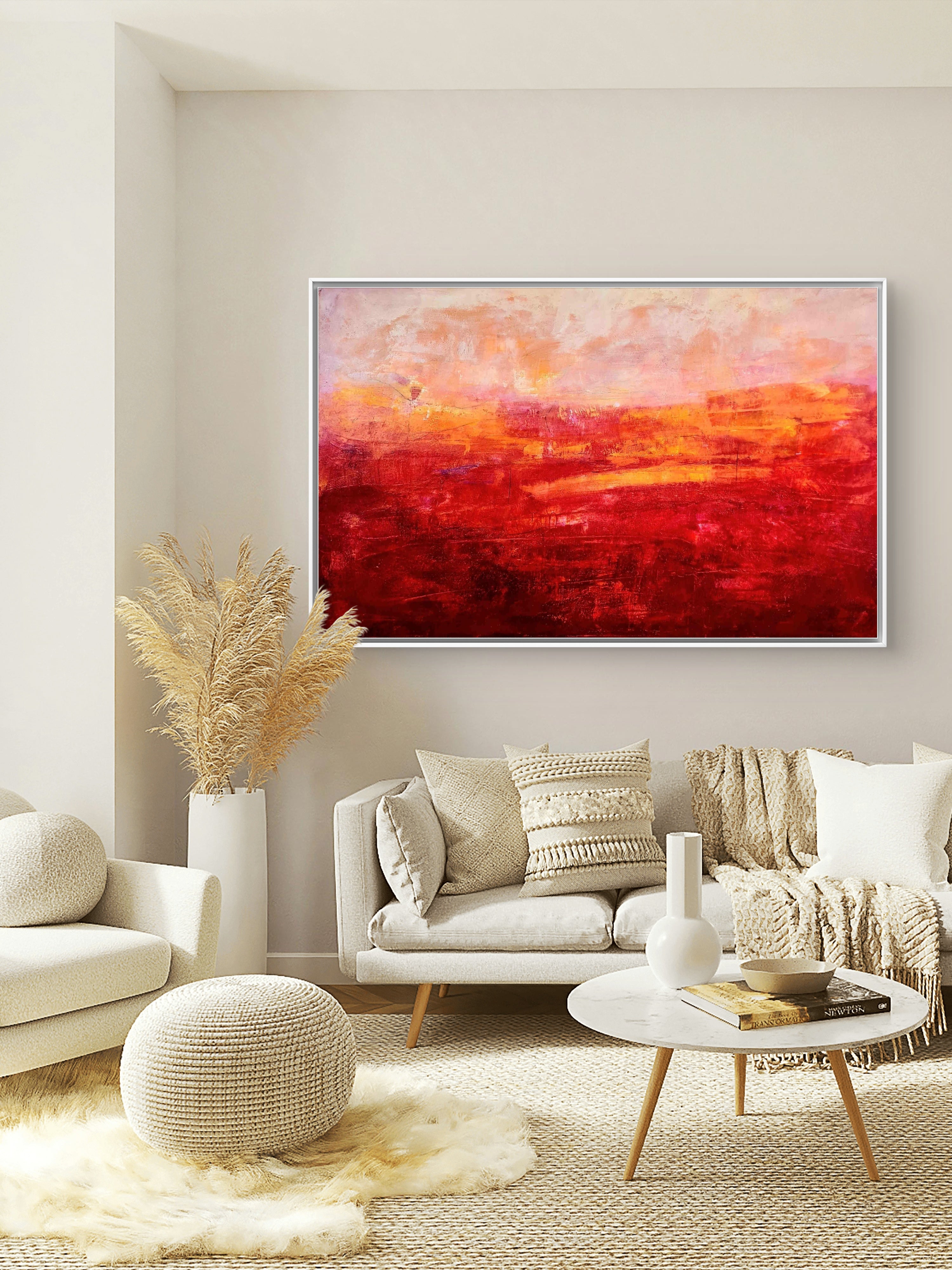 Freies Spiel ✦ Rotes Großformat – Kuratiert von Galerie artvergnuegen 200x135cm