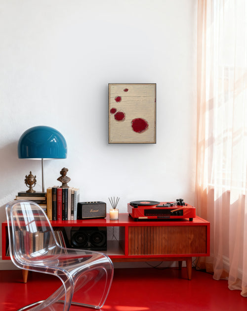Abstraktes Gemälde Rot 60 X 40 Cm Schlafzimmer Verfügbar – Abstrakte Wandkunst über Sofa