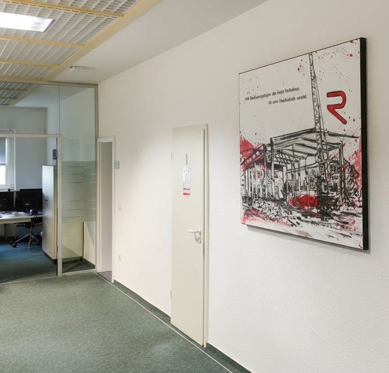 Kunst für Unternehmen - Schwungvoll mit Logo