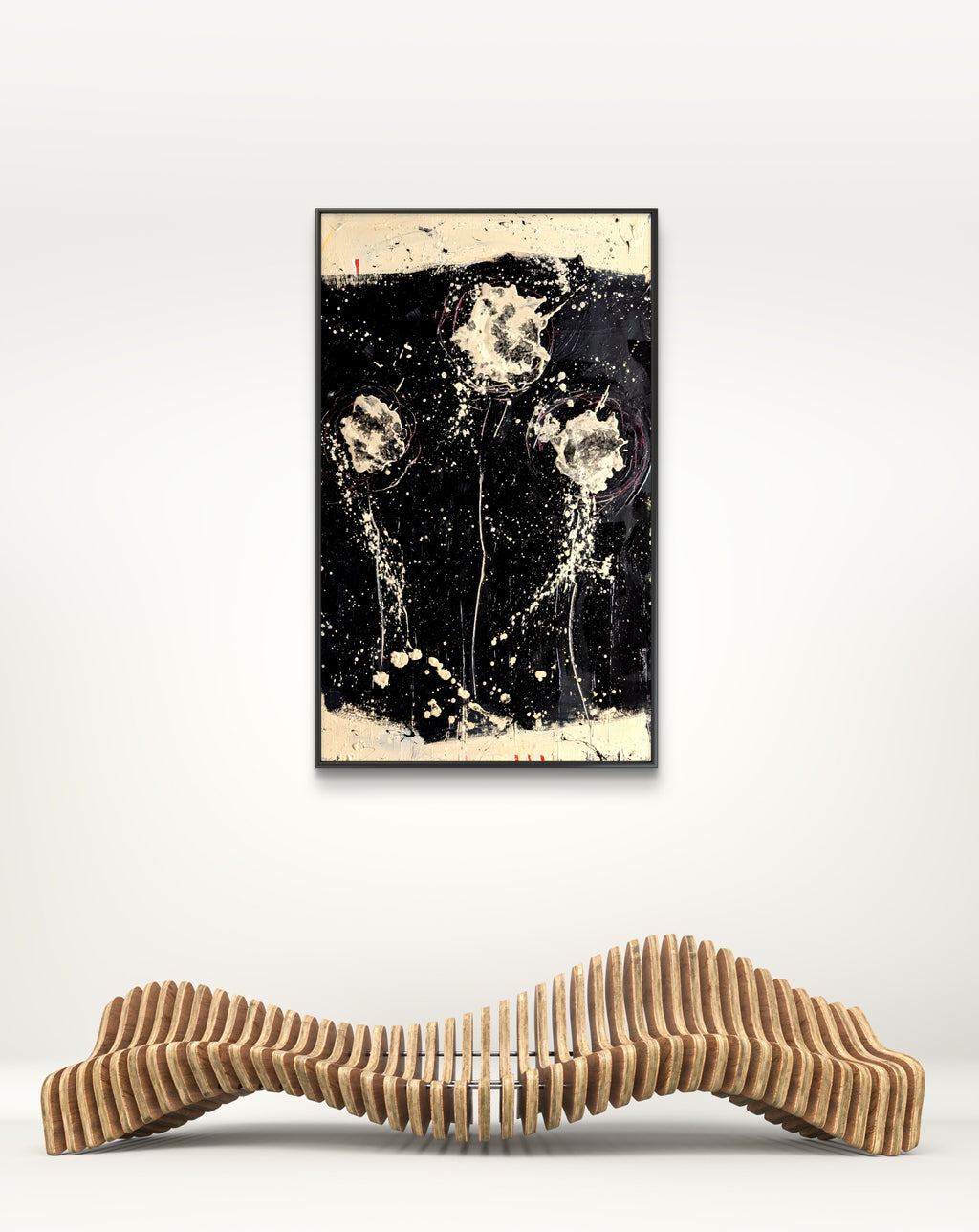 Schwarz Beige - Blütensinfonie