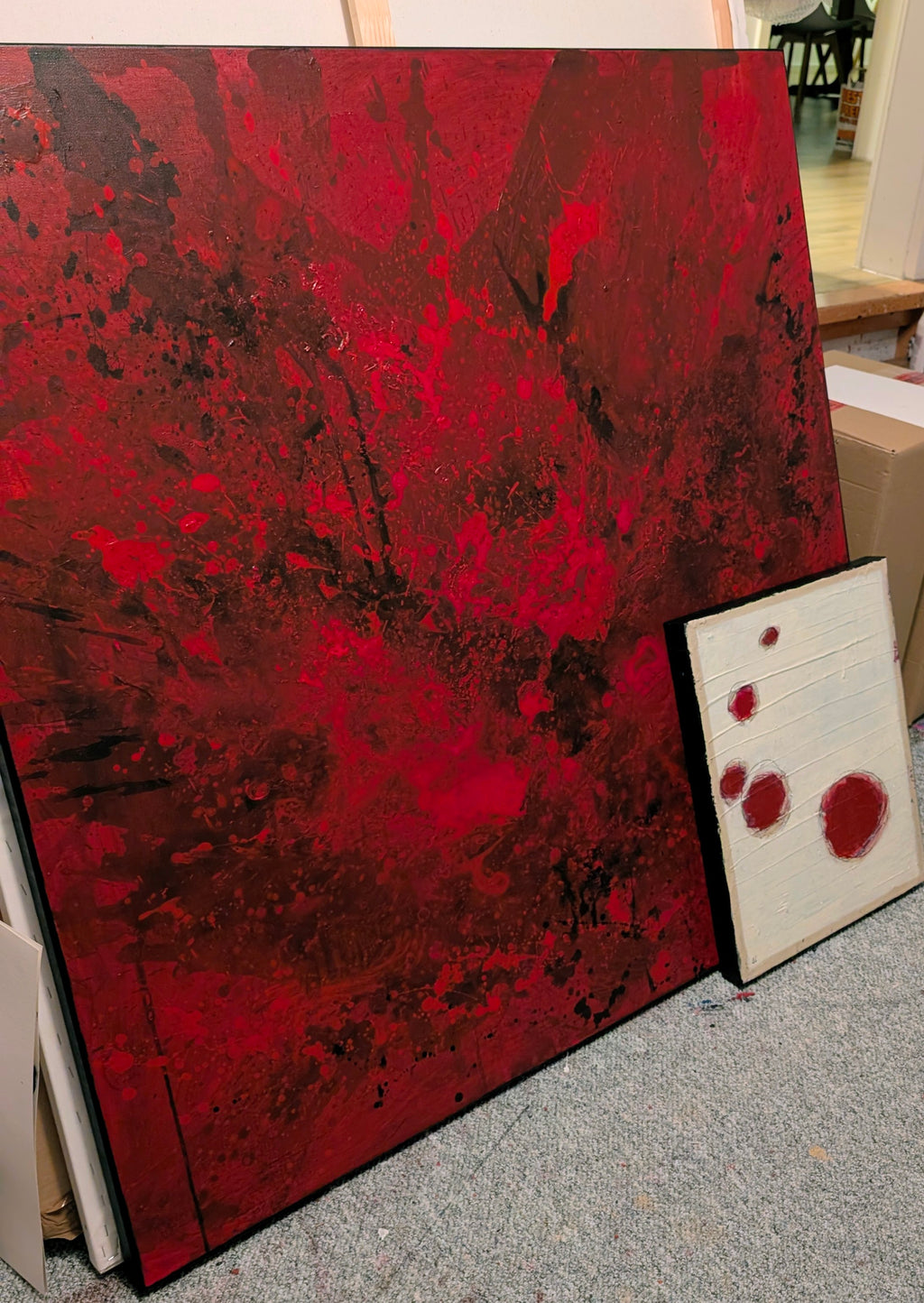 Nachhause kommen - beige rot