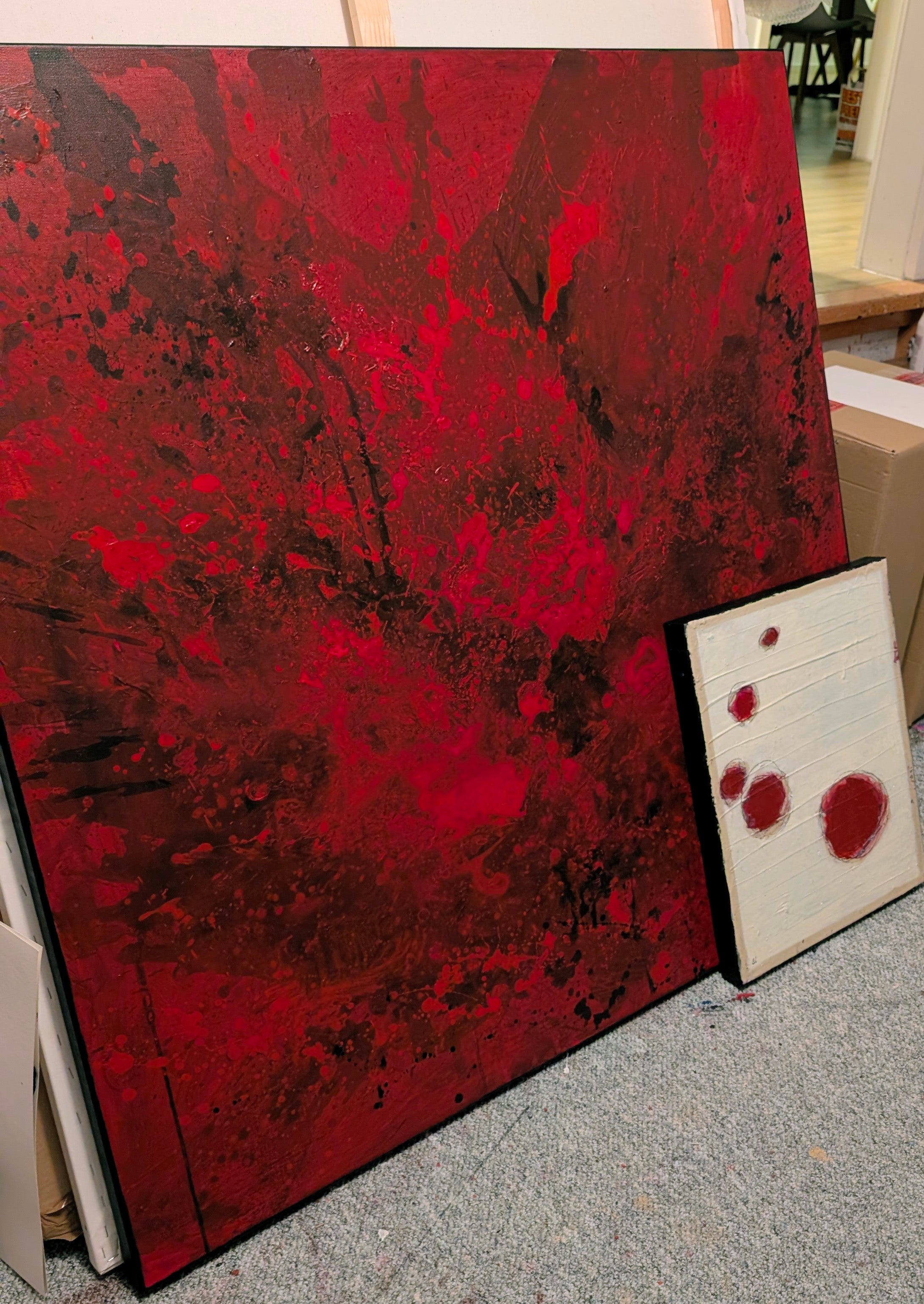 Nachhause kommen - beige rot