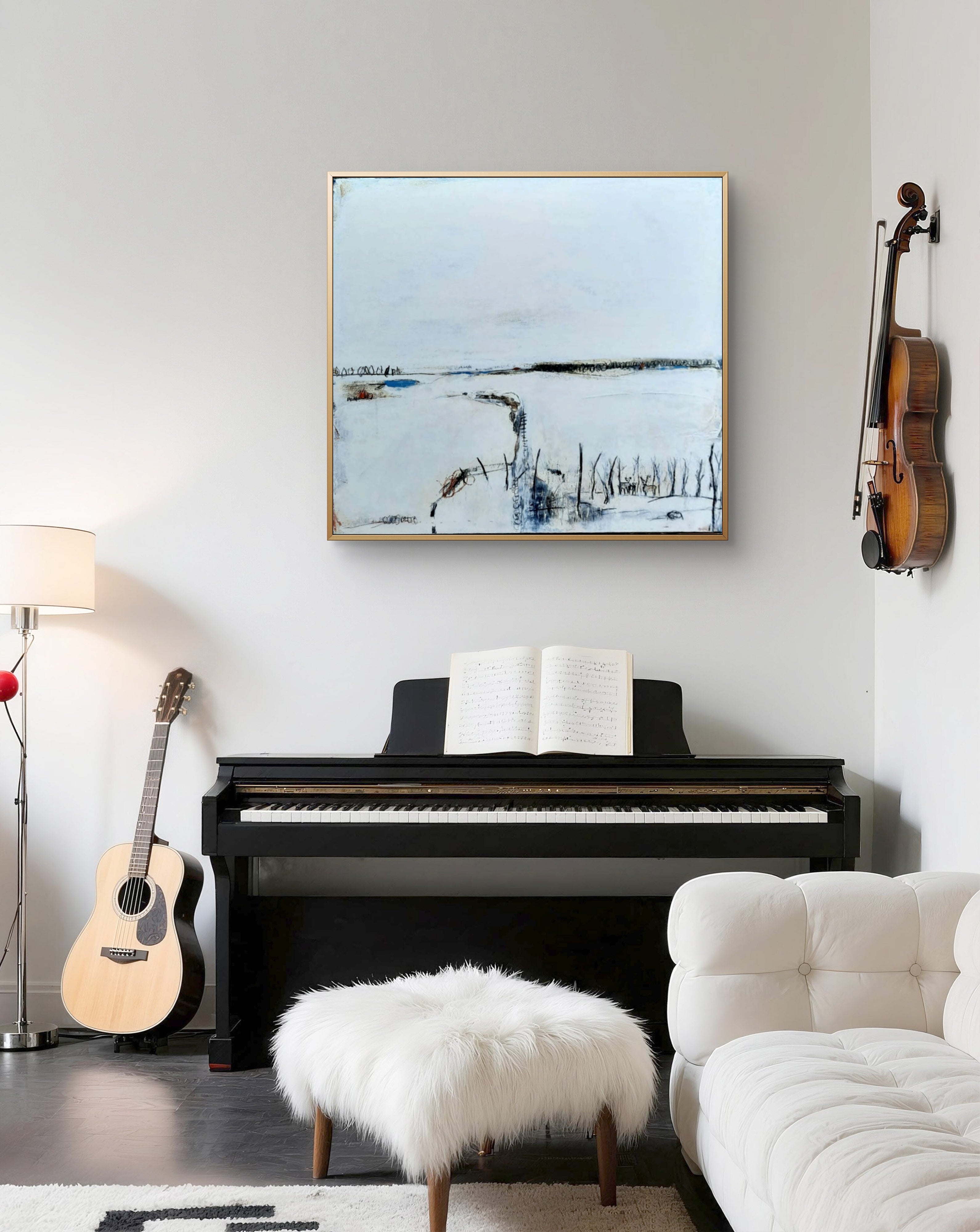 Rehfamilie - weißes Bild