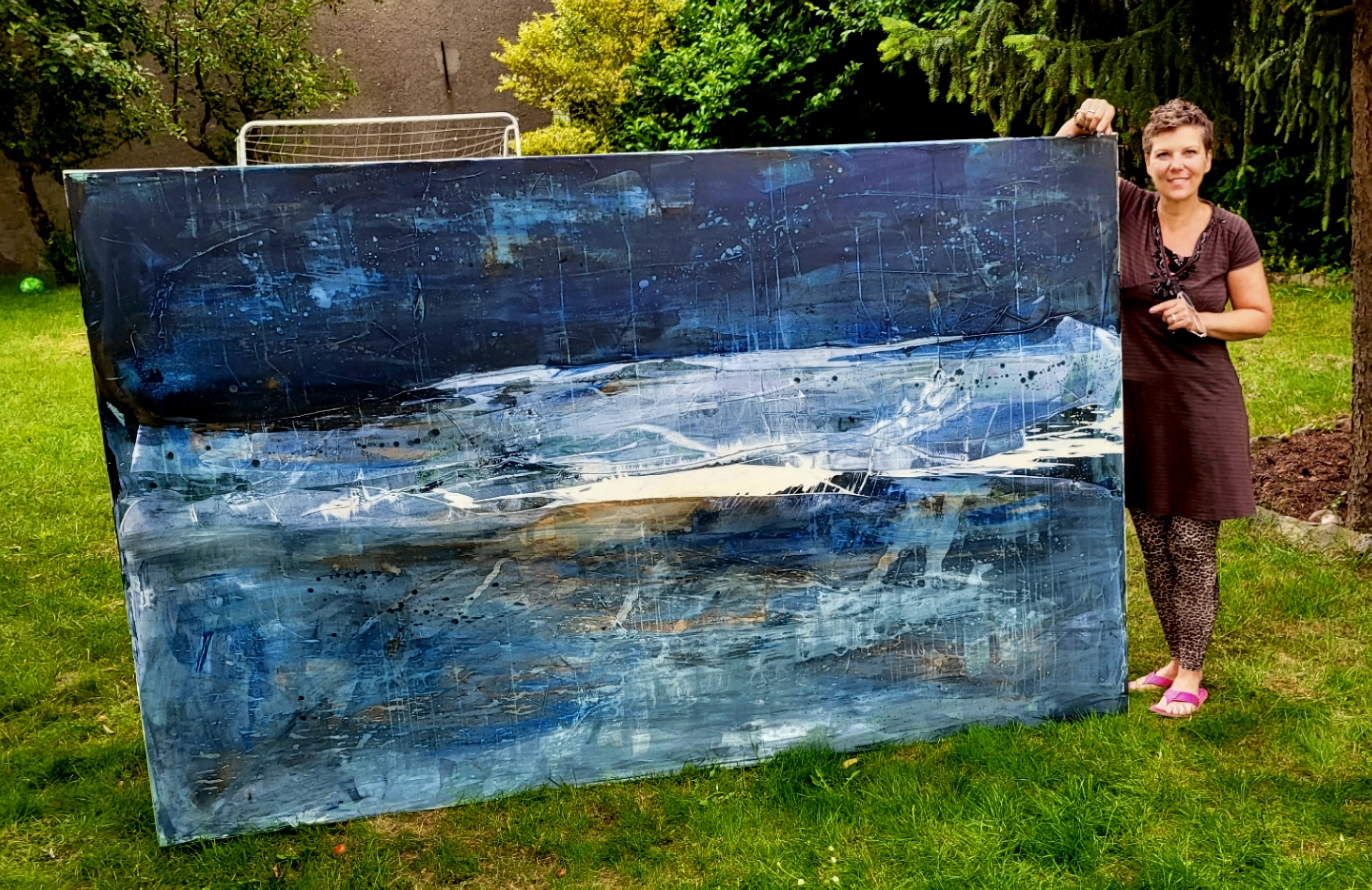 Personalisierte Auftragskunst und Gemälde: gruenes-grosses-bild-abstrakte-kunst – Kategorie: Originalgemälde – Hersteller: 