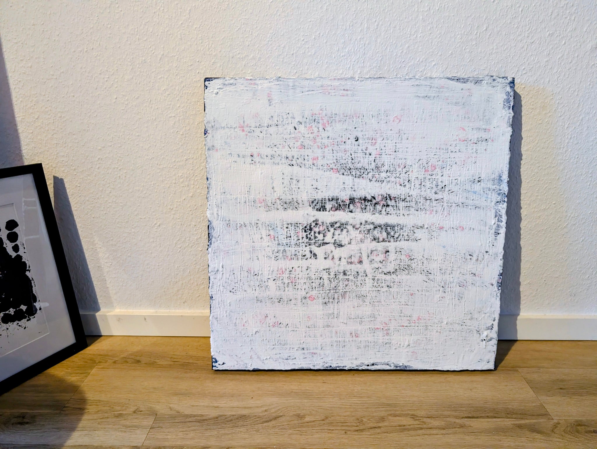 Weisses Bild 60 x 60 cm Blaue Stunde – sofort versandbereites Leinwandbild in nan, großes Kunstwerk für moderne Wohnräume
