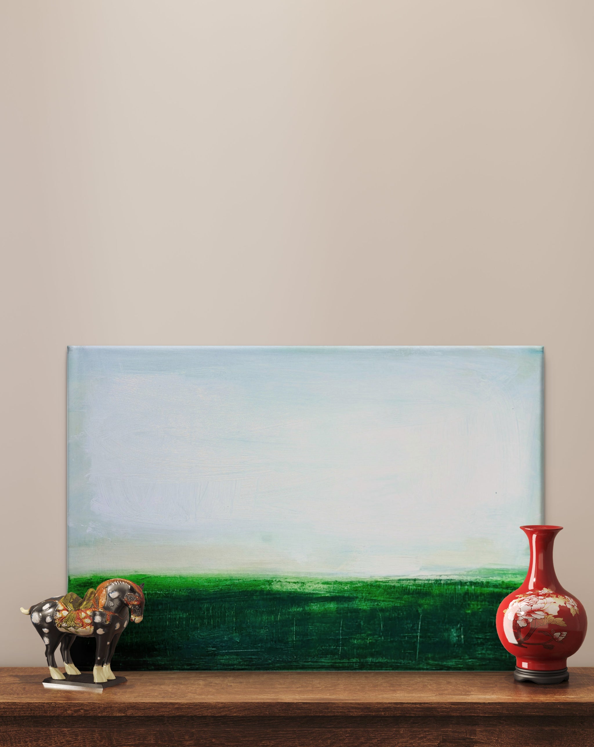 Detailaufnahme grünes Landschaftsbild 60 x 80 cm - Lichtblick im Unterholz – direkt lieferbares Acrylbild in nan, moderne Wandkunst für Interior Design