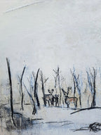 Rehfamilie - weißes Bild