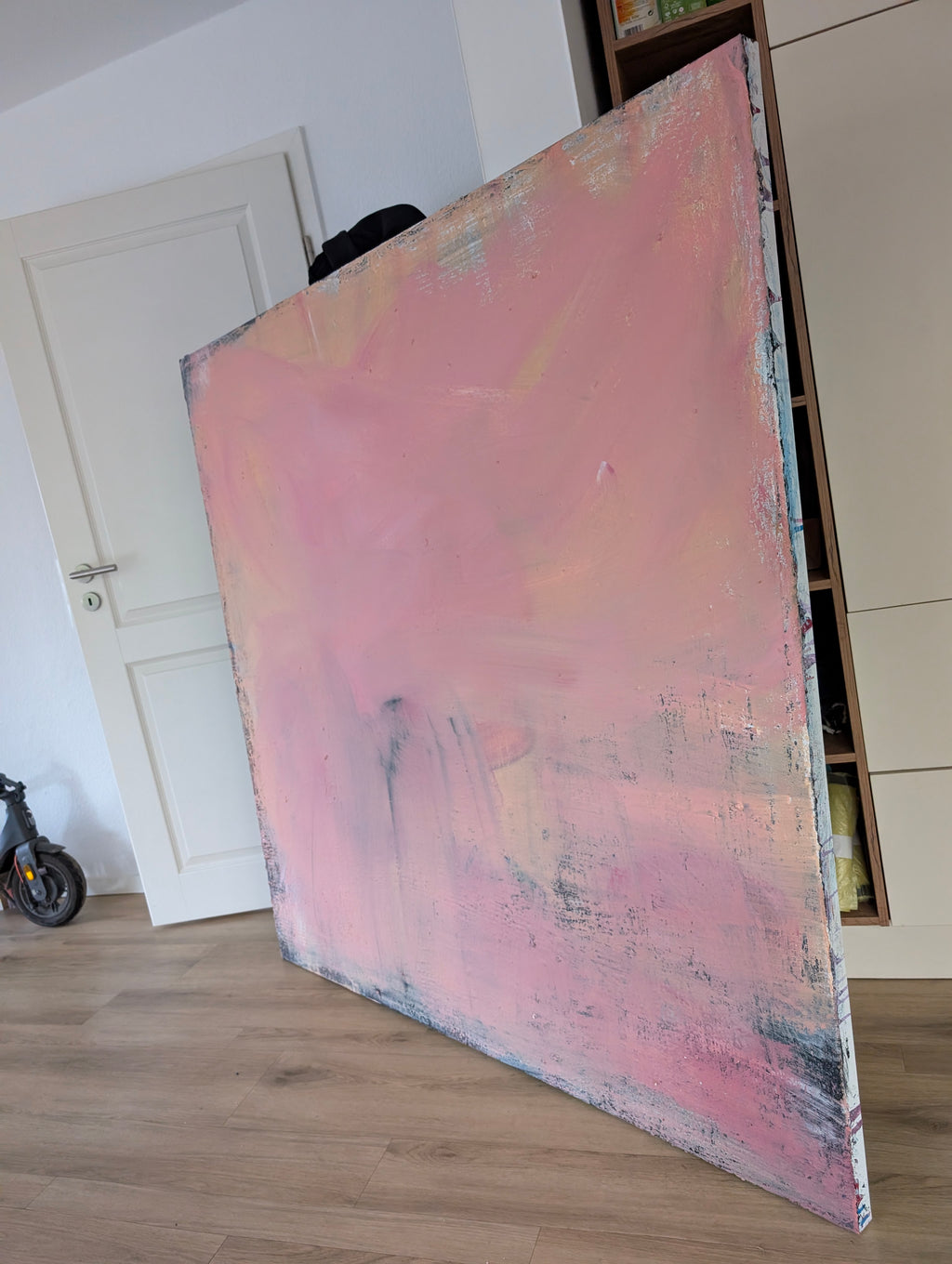 Rosa Brise – Exklusives Unikat mit – Moderne Kunst für offene Wohnbereiche