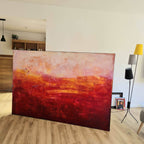 Abstraktes Gemälde für Loft – Freies Spiel 200x135cm – Loft Einzelstück Verfügbar – Abstrakte Wandkunst über Sofa
