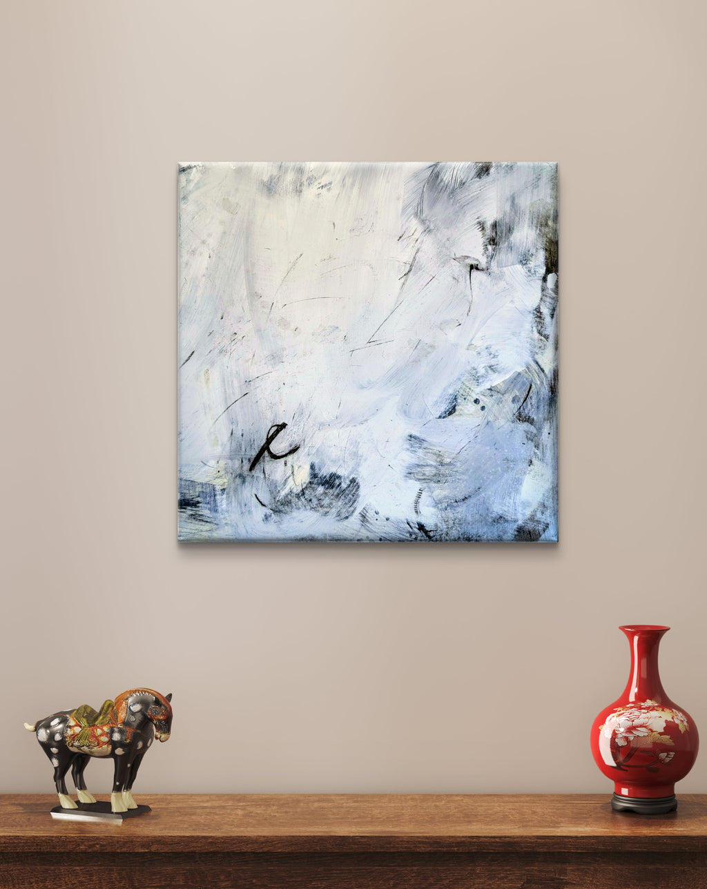 schwarzweiß Bild - Nebelreiter & Schattenklang II – sofort versandbereites Leinwandbild in nan, großes Kunstwerk für moderne Wohnräume