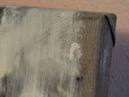 Abstraktes Gemälde Weiß – Nebelreiter I Schwarz-weiß 60 X 60 Cm Sideboard Einzelstück – Zeitgenössische Kunst in Wohnraumansicht