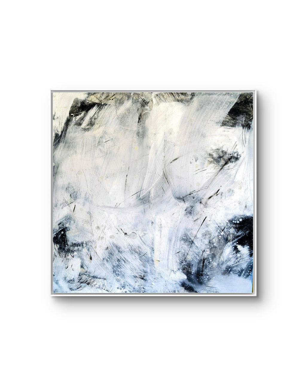 schwarzweiß Bild - Nebelreiter & Schattenklang I – sofort versandbereites Leinwandbild in nan, großes Kunstwerk für moderne Wohnräume