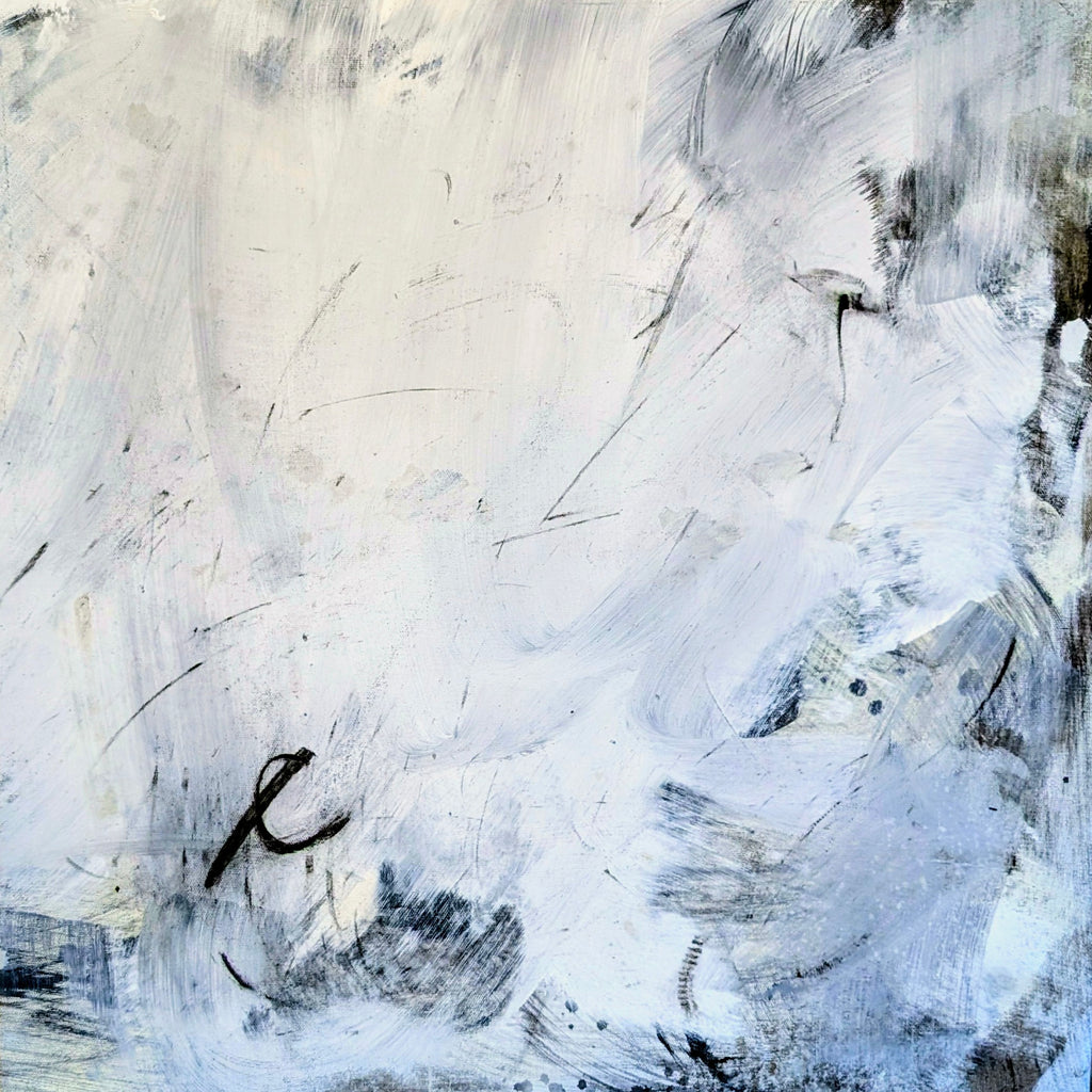 schwarzweiß Bild - Nebelreiter & Schattenklang II – sofort versandbereites Leinwandbild in großes Kunstwerk für moderne Wohnräume