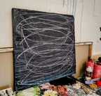 Abstraktes Gemälde – Tagesplan – Kunst für hohe Räume und große Wände