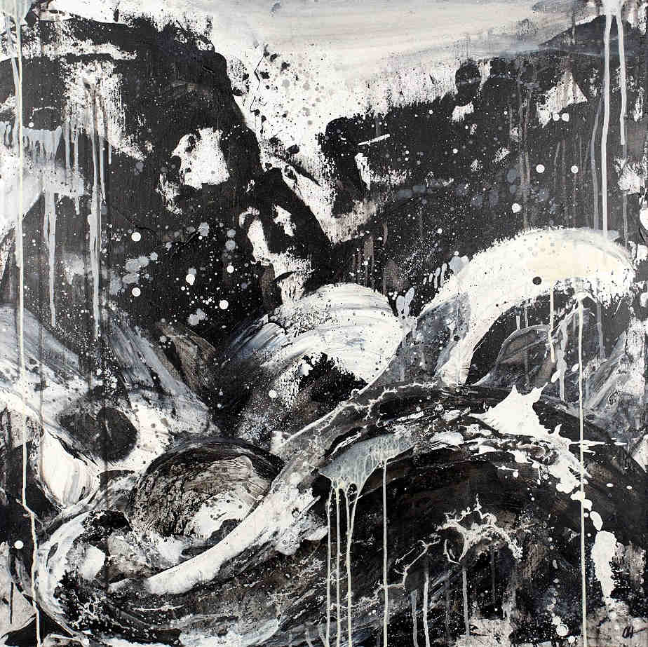 Personalisierte Auftragskunst und Gemälde: schwarzwei-bild-100-x-100-cm-schwung – Kategorie: Originalgemälde – Hersteller: 