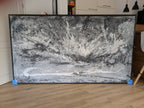 Klangvolumen - gerollt 230 x 125 cm ( – Großes Gemälde in modernem Wohnzimmer