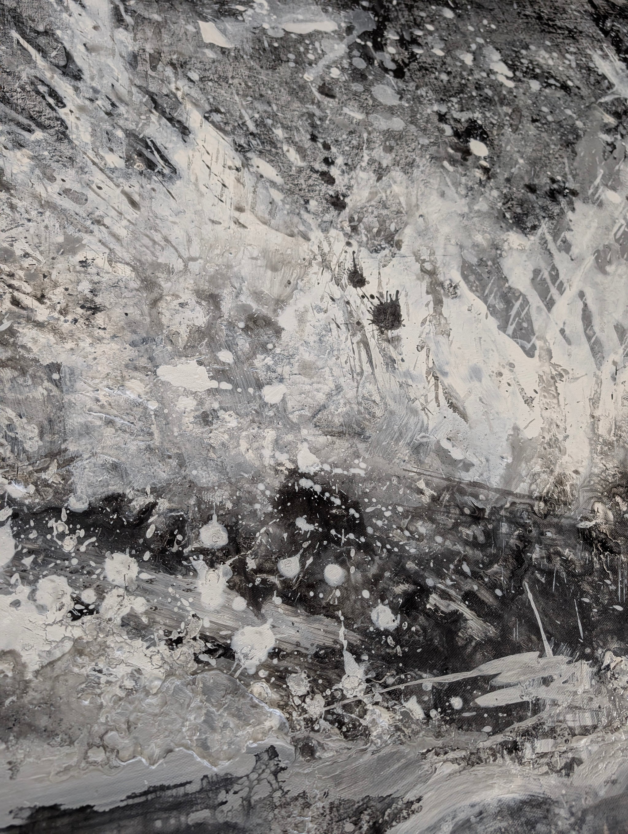 Klangvolumen - gerollt 230 x 125 cm ( – Abstrakte Wandkunst über Sofa