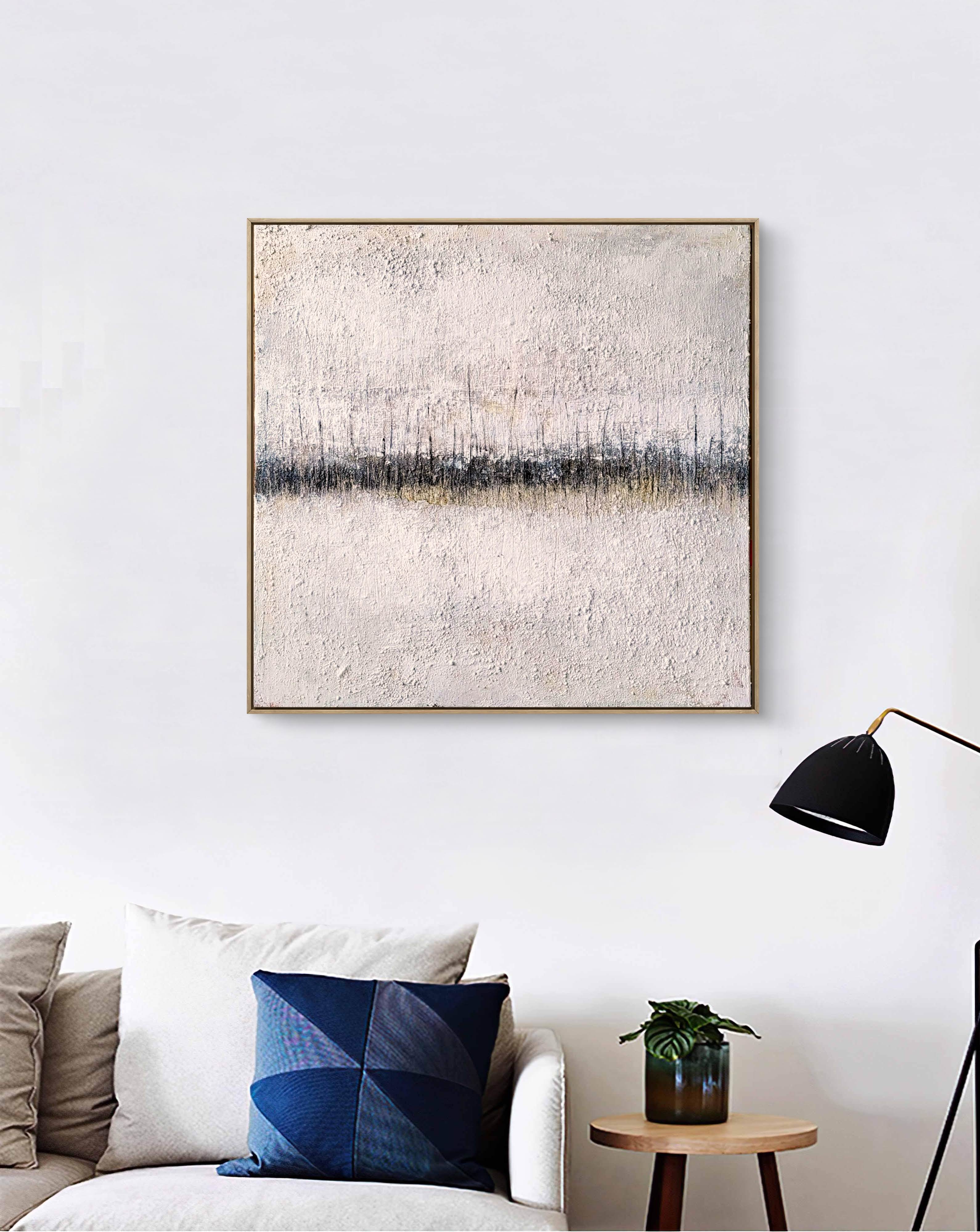 Struktur-Kunstwerk für minimalistische Wohnräume & Praxen – Moderne Kunst für offene Wohnbereiche